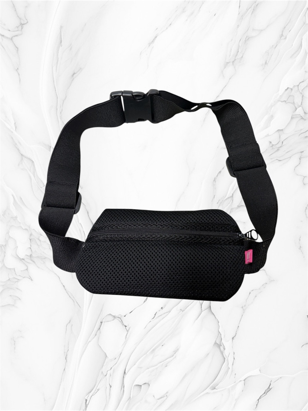 Mytagalongs Black unisex Mesh stretchy Waist Pack small